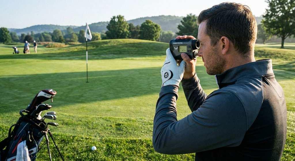 Golf Entfernungsmesser Laser Rangefinder auf Golfplatz
