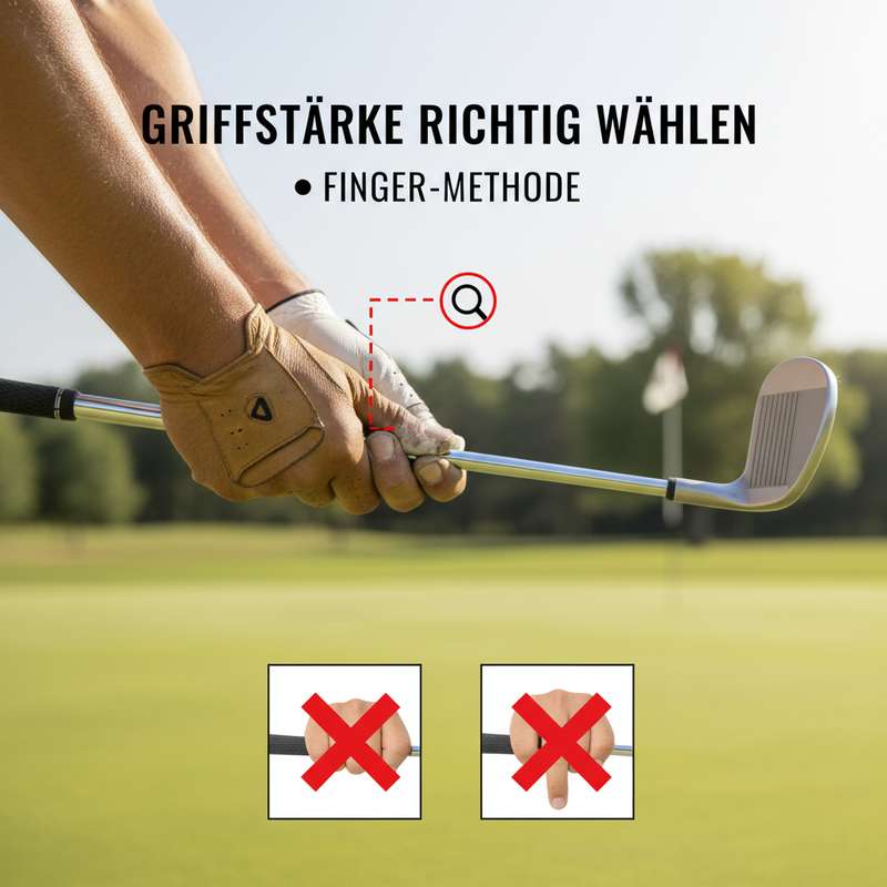 Handmessung für Golfgriff – Messung von Mittelfingerspitze bis Handgelenksfalte