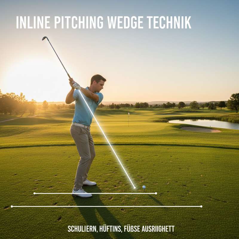 Pitching Wedge Impact-Zone – Ball-first Kontakt mit Divot nach dem Ball